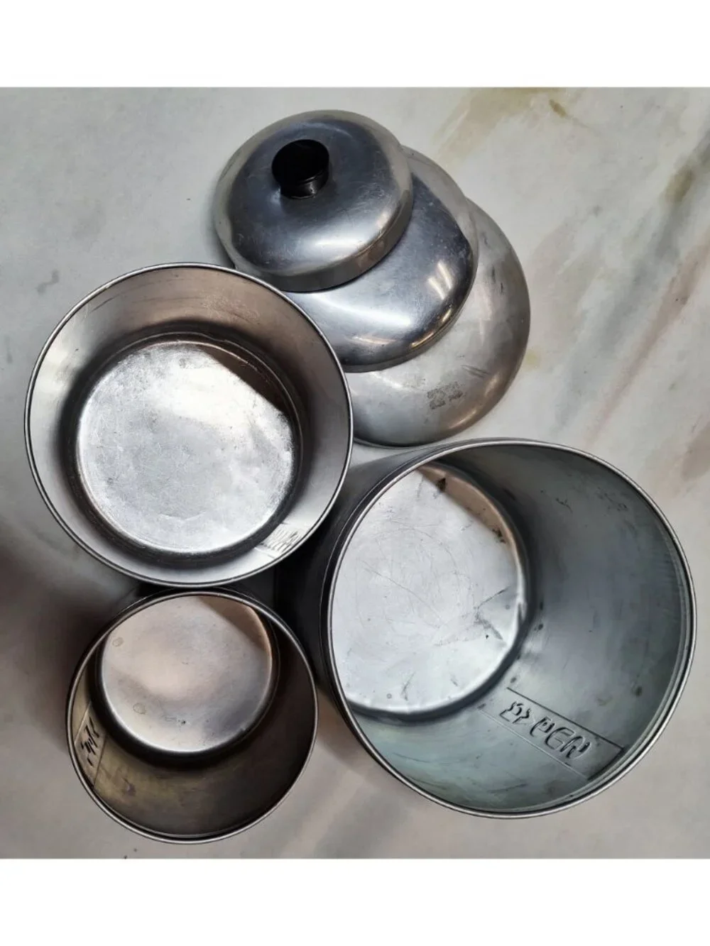 Tea Coffee Sugar Canister Set With Lids Embossed Labels Vintage A. Heller Hostes